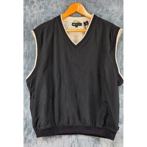 Wedge  Men's V-Neck Golf Vest Size XL Black With Pockets